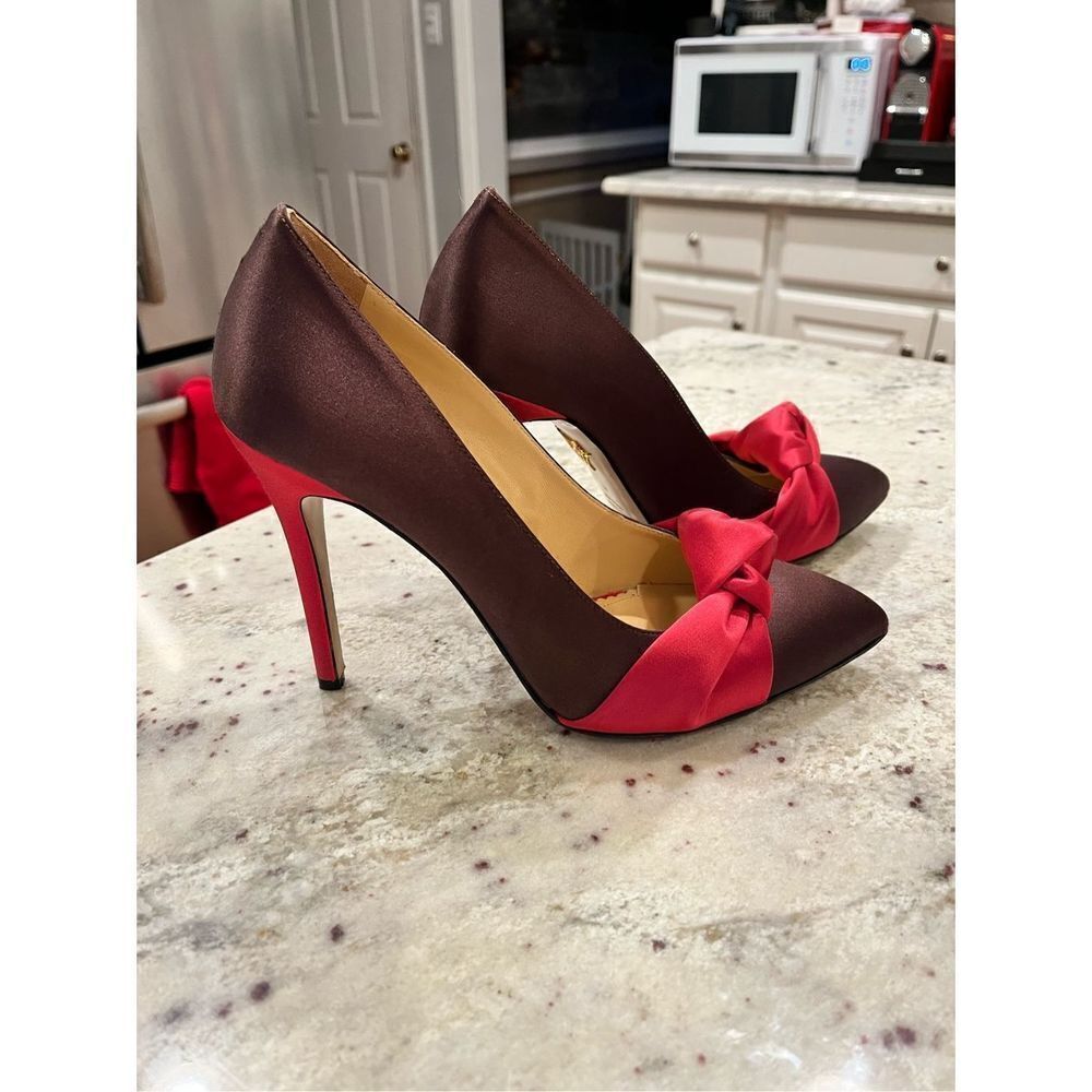 Charlotte Olympia Brown & Hot Pink Knot Pumps sz 41 NWT